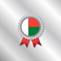 ilustração do modelo de bandeira de madagascar vetor