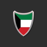 ilustração do modelo de bandeira do kuwait vetor