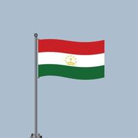 ilustração do modelo de bandeira do tajiquistão vetor