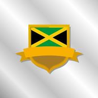 ilustração do modelo de bandeira da jamaica vetor