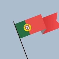 ilustração do modelo de bandeira de portugal vetor
