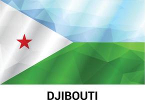 vetor de design de bandeira do djibuti