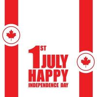 vetor de cartão de design do dia da independência do canadá