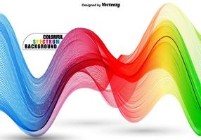 Espectro ondulado colorido abstrato - modelo de vetor