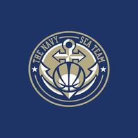 logotipo de esportes de equipe de basquete vetor