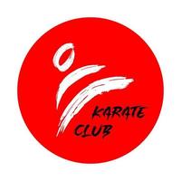 design de vetor de logotipo de clube de karatê