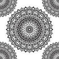 padrão de mandala de luxo ornamental, padrão circular em forma de mandala para henna, mehndi, tatuagem, decoração. ornamento decorativo em estilo étnico oriental. página do livro para colorir vetor