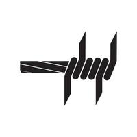 logotipo de arame farpado vetor