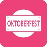 ícone de fundo redondo de glifo de banner oktoberfest vetor