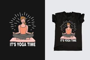 design de t-shirt de tipografia de meditação pronta para impressão vetor