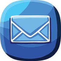 símbolo ícone vetor ciano carta azul e-mail sms