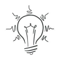 lâmpada, ícone de ideia, ilustração vetorial vetor