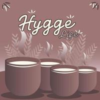 ilustração de estilo de vida hygge vetor