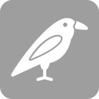 ícone de fundo redondo de glifo de pássaro vetor