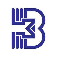 design de logotipo de letra b criativo vetor