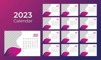 calendário de mesa 2023 vetor