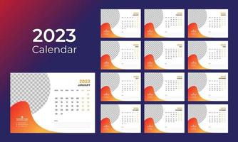 calendário de mesa 2023 vetor