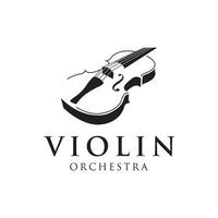 vetor de logotipo de ícone de violino estilizado.