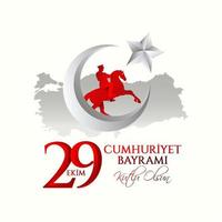 projeto de celebração do dia da república nacional da turquia vetor