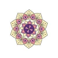 mandala pastel colorido indiano vetor