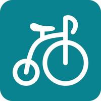 ícone de fundo redondo de glifo de bicicleta vetor