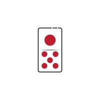 ícone de vetor de modelo de logotipo de cartão de dominó
