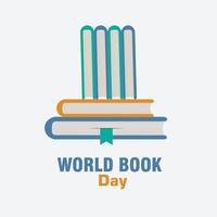 ilustração vetorial para o dia mundial do livro. design simples e elegante vetor