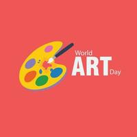 vetor do dia mundial da arte. ilustração para saudação de história ou cartaz