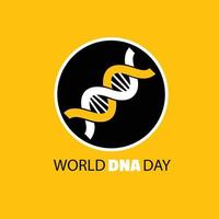 gráficos vetoriais do dia mundial do dna para a celebração do dia mundial do dna. projeto plano. ilustração plana. design simples e elegante vetor