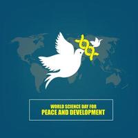 ilustração vetorial do dia mundial da ciência para a paz e o desenvolvimento. design simples e elegante vetor