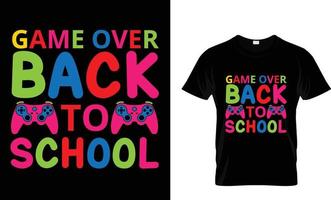 design de camiseta de volta às aulas vetor