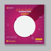 postagem de mídia social de marketing de negócios digitais e vetor de banner da web