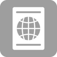 ícone de fundo redondo de glifo de relatório global vetor