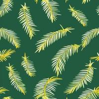 ilustração vetorial de selva com padrão de folhas tropicais. estampa de verão na moda. padrão sem emenda exótico. folhas tropicais turquesas e verdes. papel de parede exótico da selva. vetor