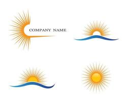 conjunto de imagem do logotipo do nascer do sol vetor