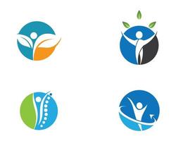 design de logotipo de saúde humana vetor