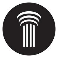 logotipo de pilar simples vetor