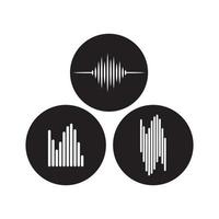 modelo de vetor de logotipo de música de onda sonora