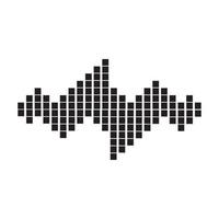 modelo de vetor de logotipo de música de onda sonora