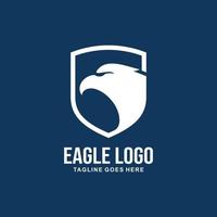 vetor de logotipo plano simples de águia