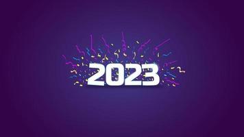 feliz ano novo 2023. modelo de plano de fundo de celebração de evento anual para promoção, banner, negócios, cartão, saudação. vetor