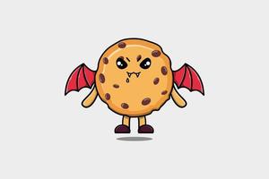 personagem de biscoitos de desenho animado mascote bonito como Drácula vetor