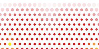 layout de vetor vermelho claro com formas de círculo.