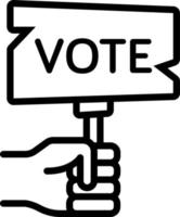 ícone de linha para eleição vetor