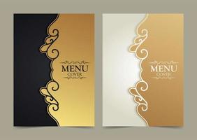 design elegante e luxuoso da capa do menu vetor
