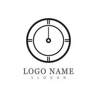 vetor de logotipo de ícone de tempo em design plano