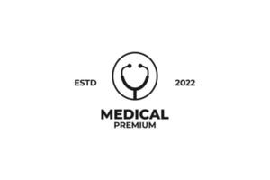 design de ícone de estetoscópio. ilustração de modelo de logotipo de saúde e medicina vetor