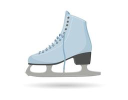 patinar no gelo com fundo branco vetor