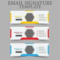 assinatura de e-mail ou rodapé de e-mail vetor