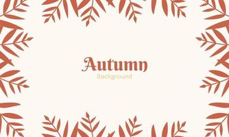 fundo de outono com folhas. fundo de outono com folhas. fundo de outono com texto de espaço de cópia vetor